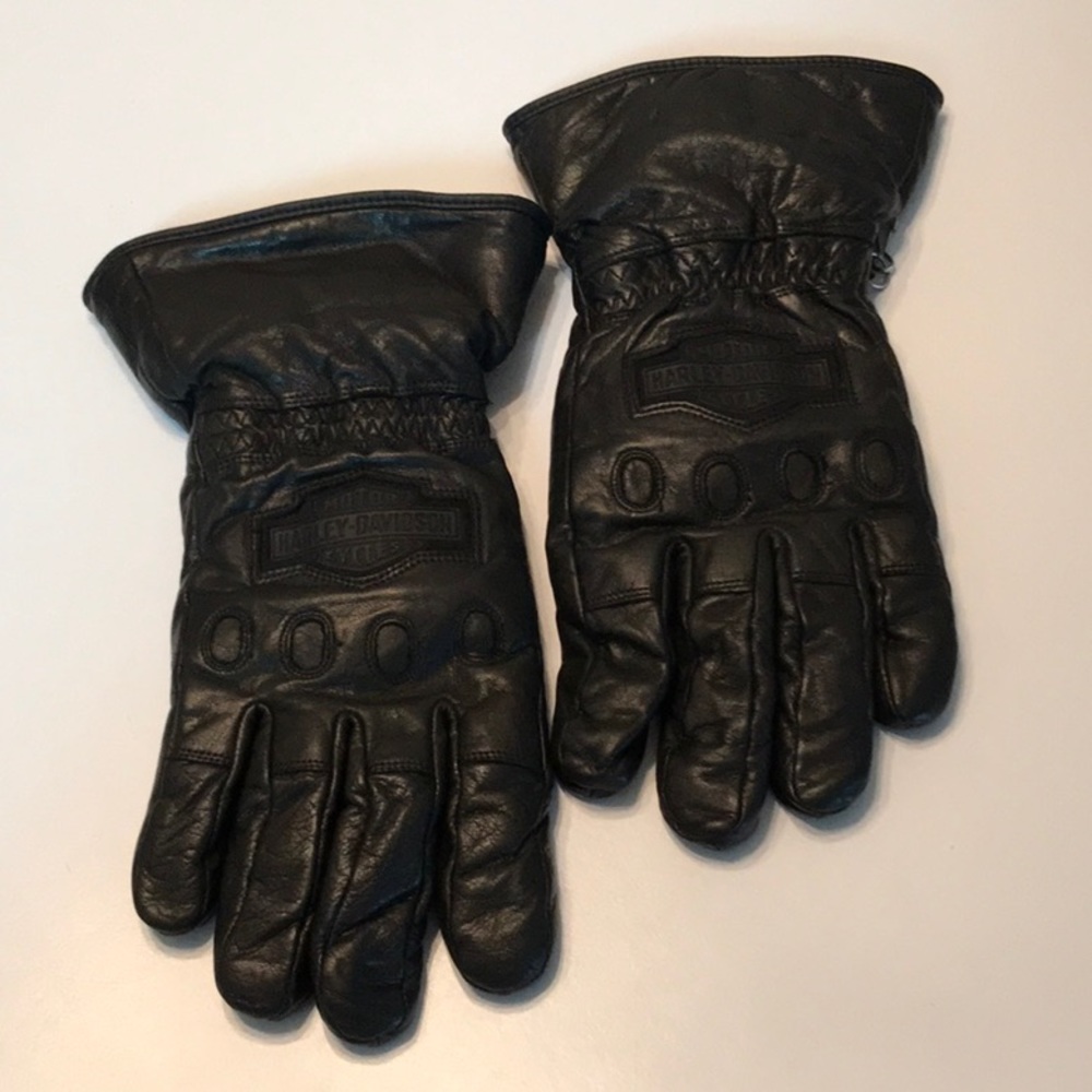 Genuine Harley-Davidson Motorcycle black leather gloves - XL - looks new